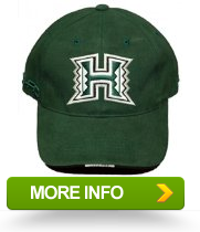 Products Hawaii Warriors Green Adjustable Buckle Back Hat Strap Back Cap